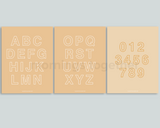 ABC 123 Resin Letter Matching Pages
