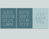 ABC 123 Resin Letter Matching Pages