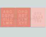 ABC 123 Resin Letter Matching Pages