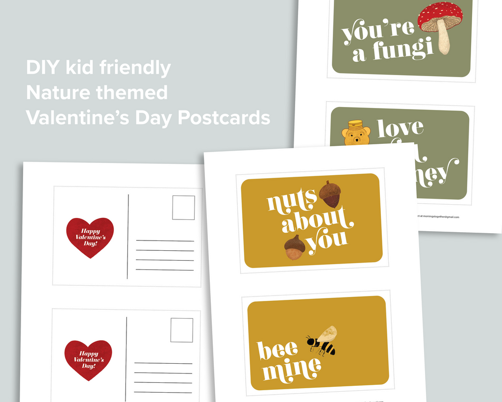 Valentine's Day Printable Nature Postcards