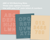 ABC 123 Resin Letter Matching Pages