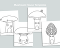 Mushroom House Templates Freebie
