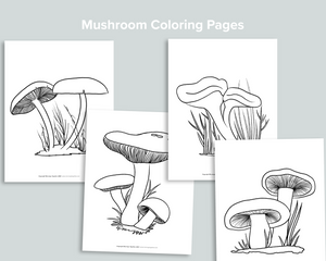 Mushroom Coloring Pages Freebie