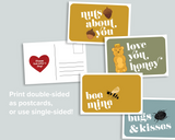 Valentine's Day Printable Nature Postcards
