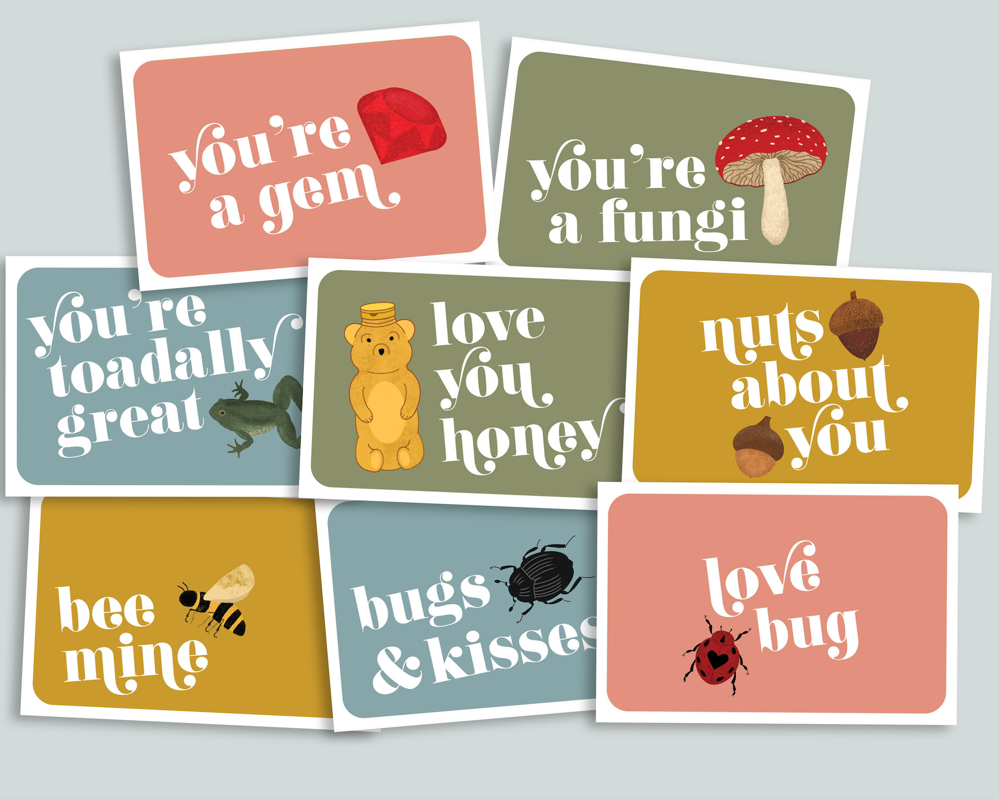 Valentine's Day Printable Nature Postcards