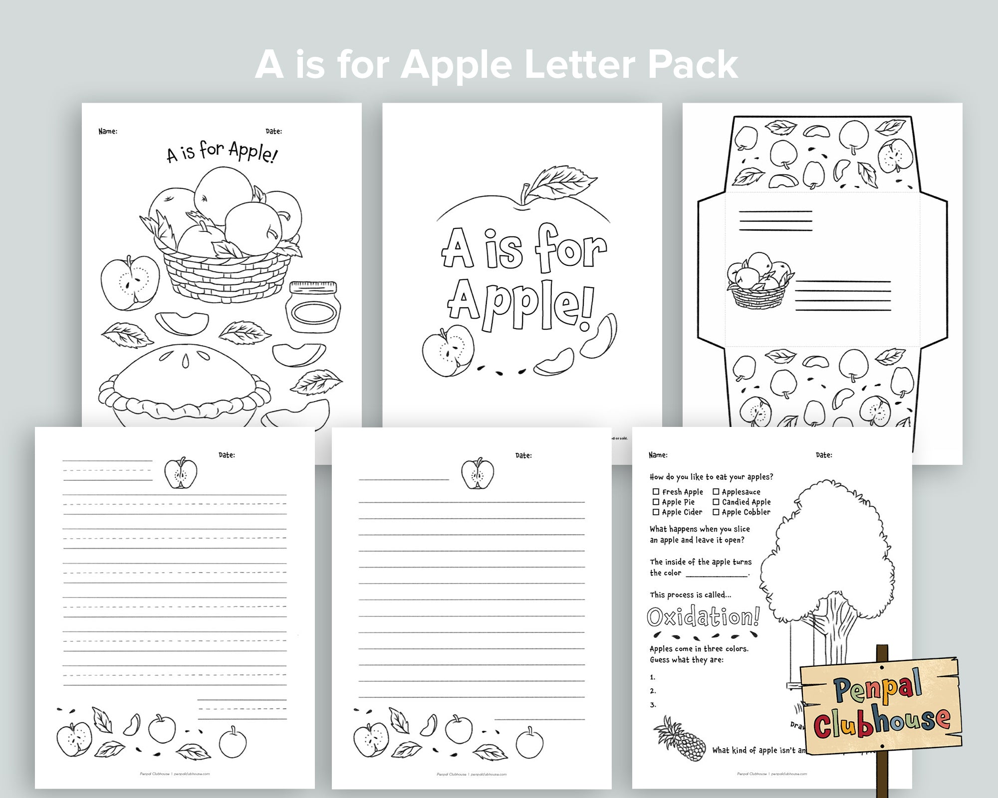 A is for Apple Letter Pack