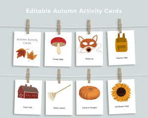 Editable Activity Cards by Season