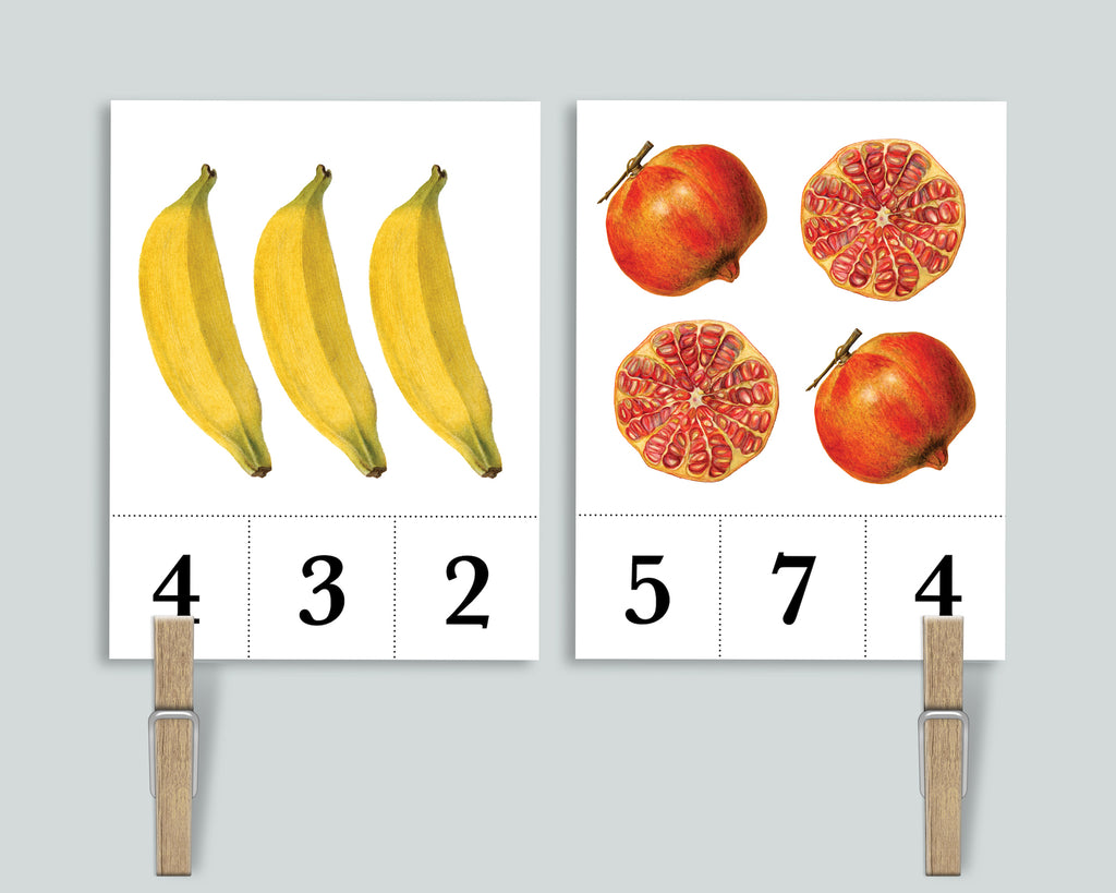 Fruit Count and Clip Cards