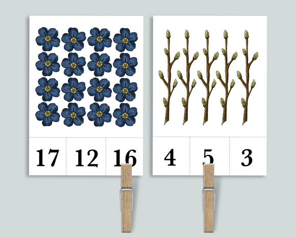 Spring Count & Clip Cards