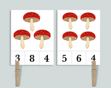 Toadstool Count and Clip Cards