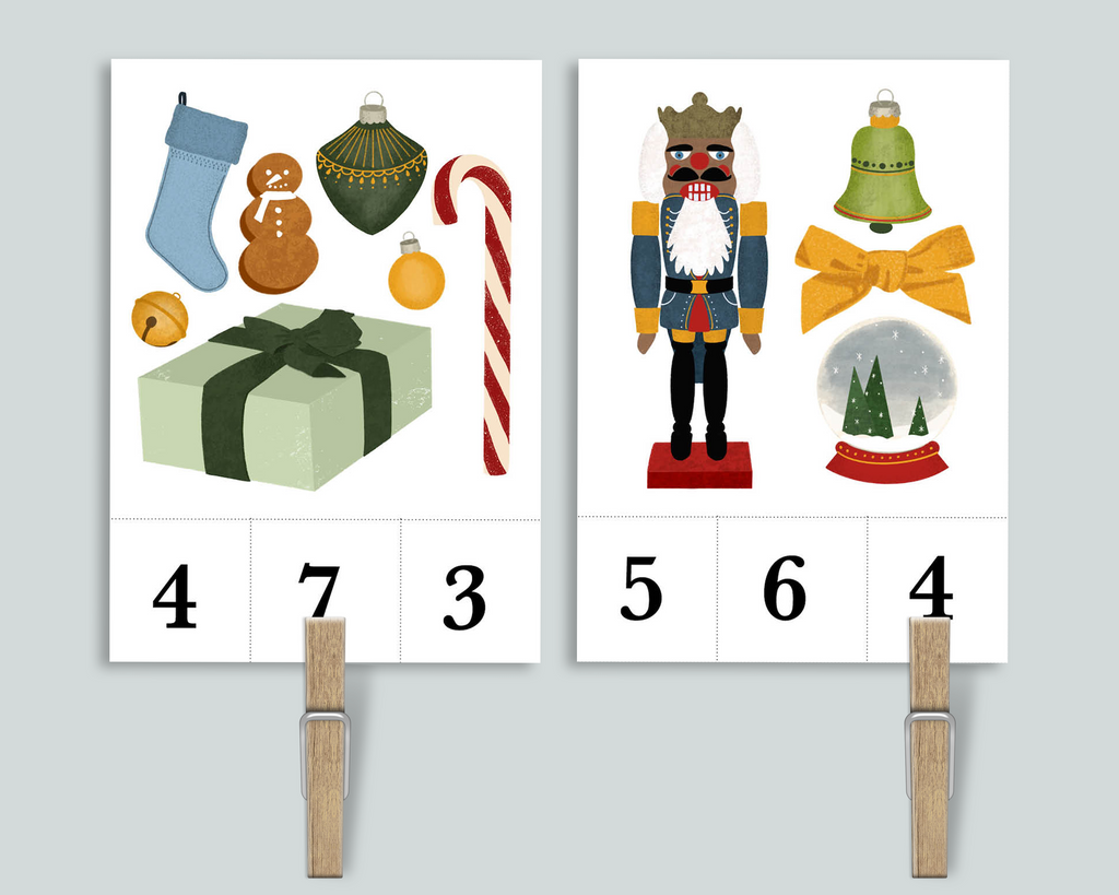 Christmas Count and Clip Cards