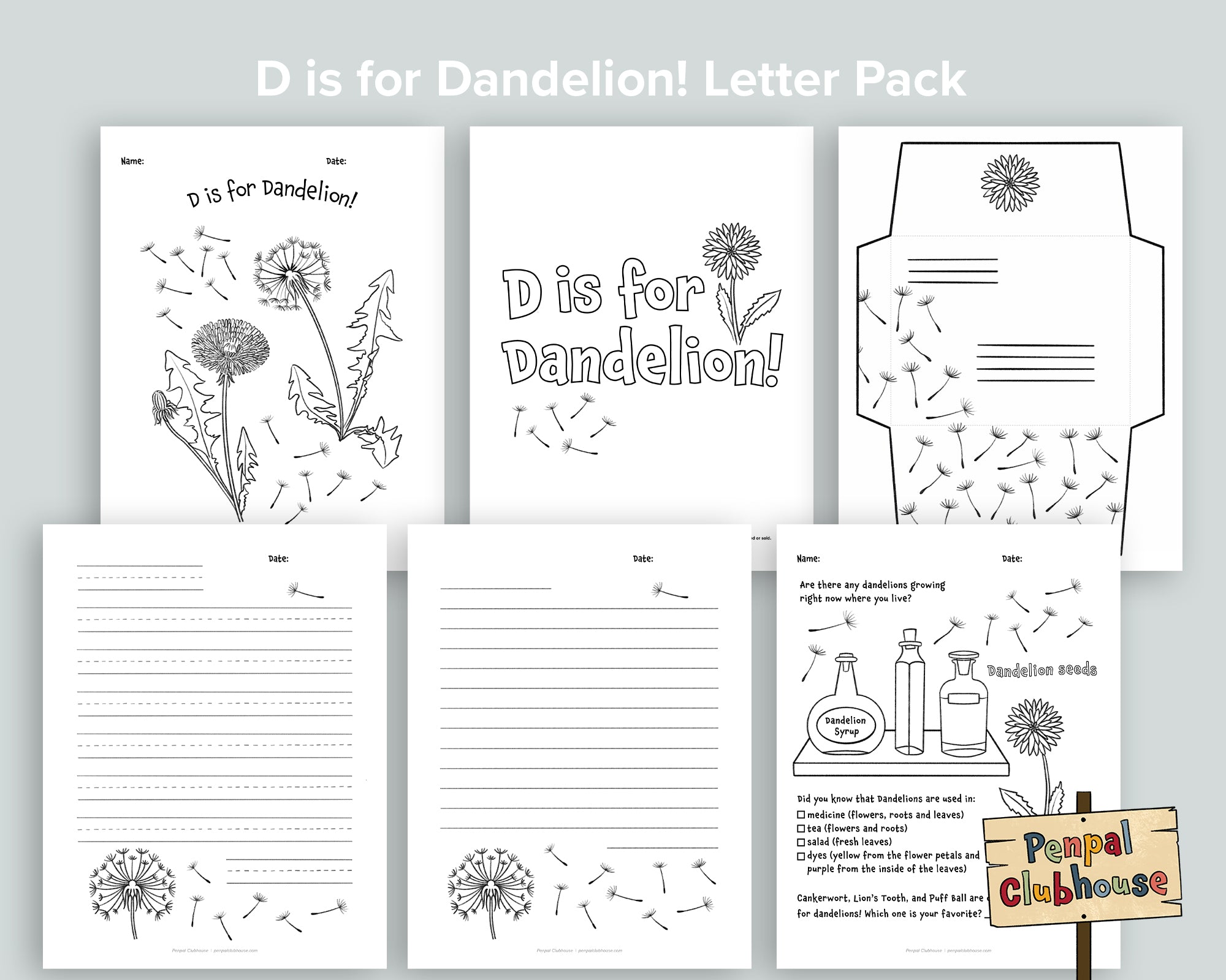 Dandelion Letter Pack