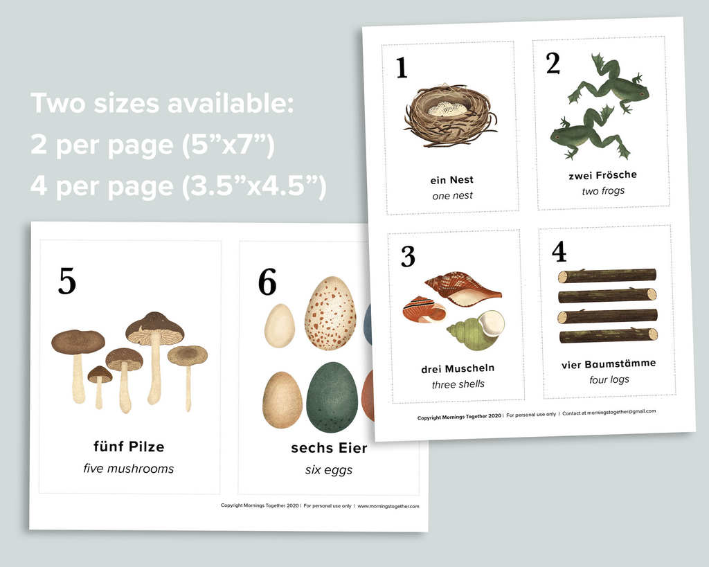 Nature Counting Cards (German)