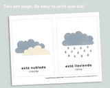 Weather Flashcards (Spanish)