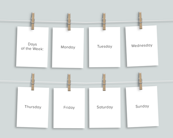 Days Months Seasons Flashcards