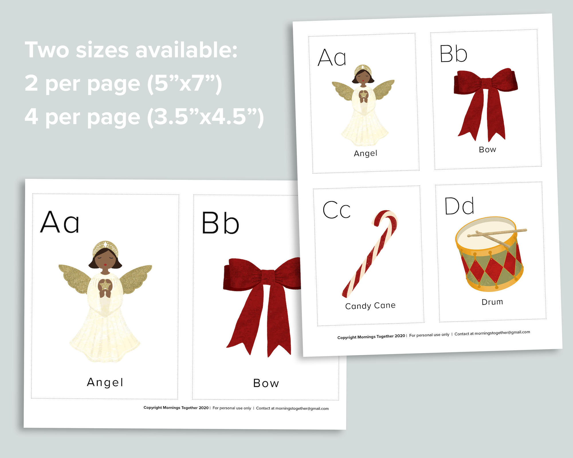 Christmas Alphabet Flashcards – Mornings Together