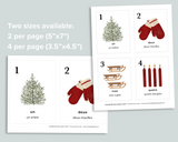 Winter Nature Counting Cards (French)
