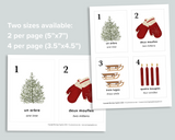 Winter Nature Counting Cards (French)