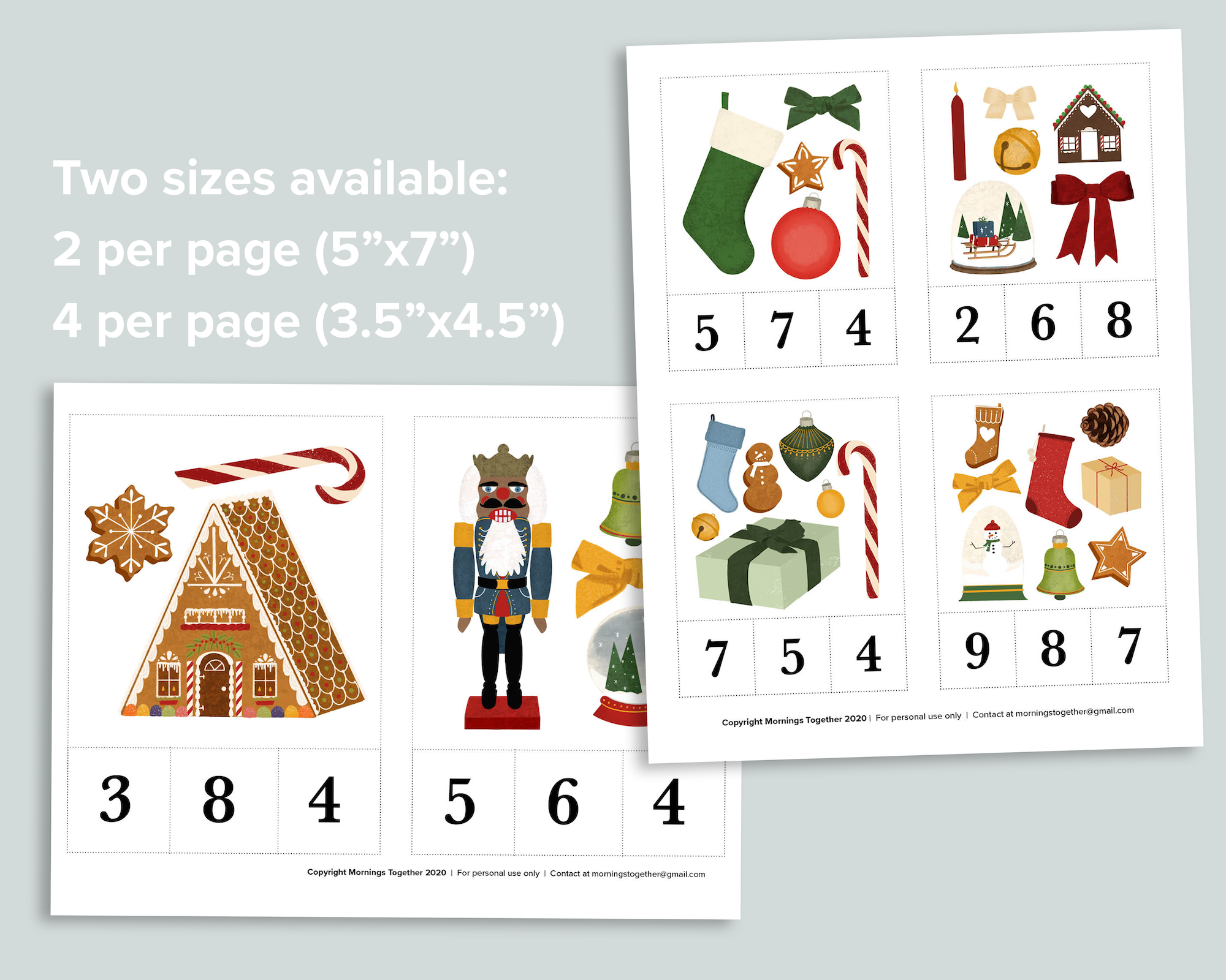 Christmas Count and Clip Cards