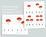 Toadstool Count and Clip Cards