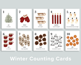 Winter Nature Counting Cards (French)