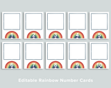 Editable Rainbow Quantity Cards