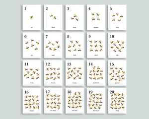 Bee Counting Cards 1-20 (French)
