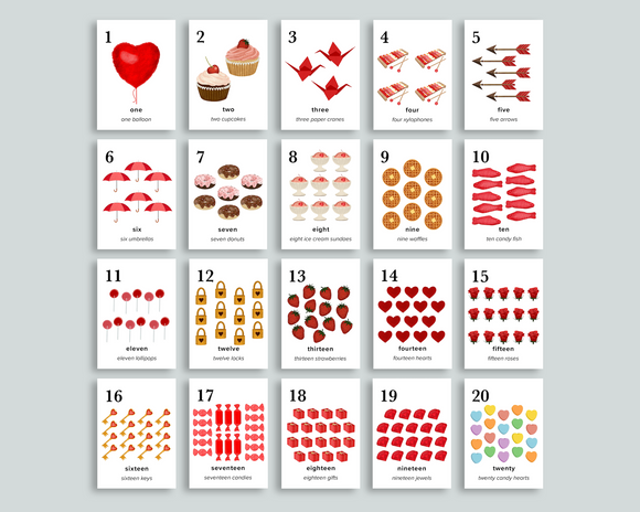 Valentine's Day Counting Cards