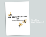 Bee Counting Cards 1-20 (Spanish)