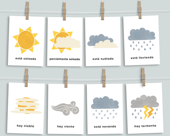Weather Flashcards (Spanish)