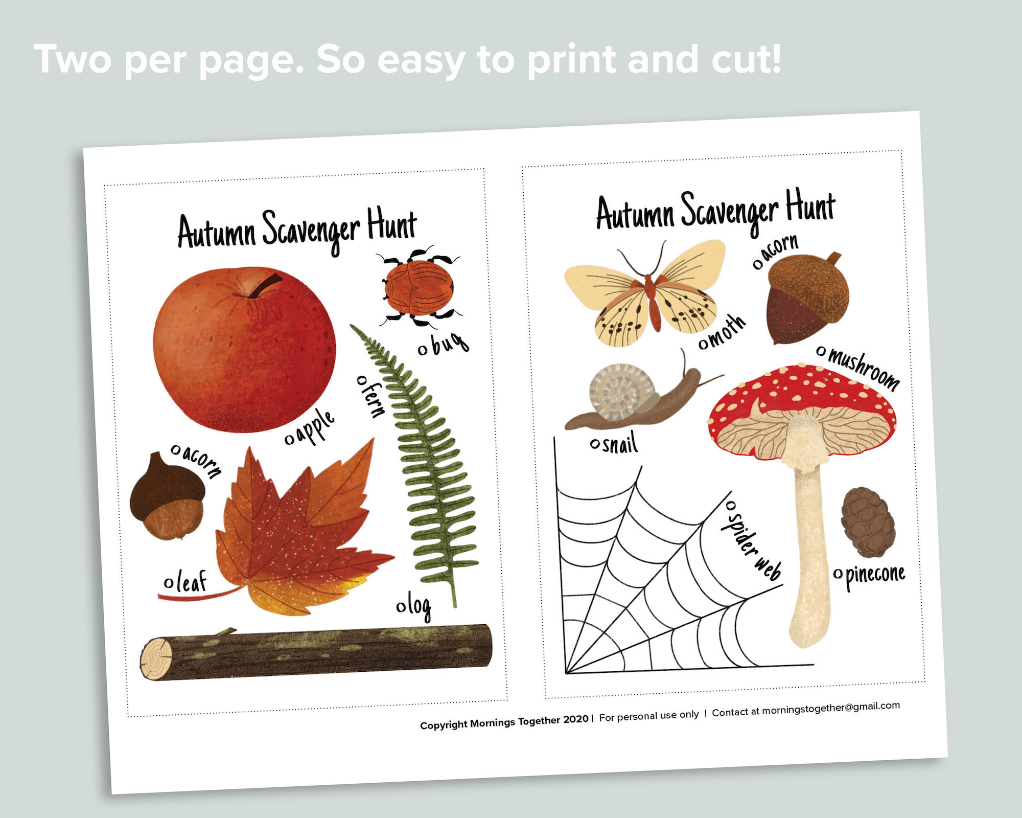Autumn Nature Scavenger Hunt