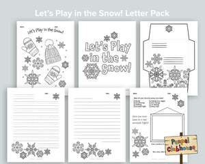 Let's Play in the Snow! Letter Pack