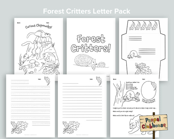 Forest Critters Letter Pack