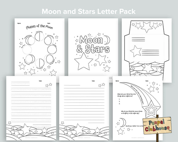 Moon and Stars Letter Pack