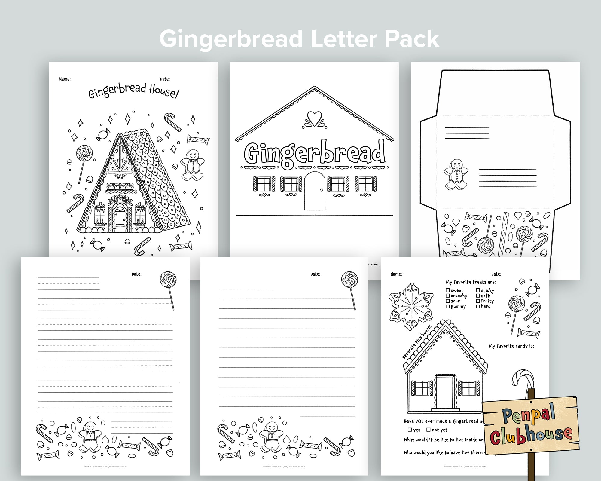 Gingerbread Letter Pack