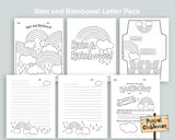 Rain and Rainbows Letter Pack