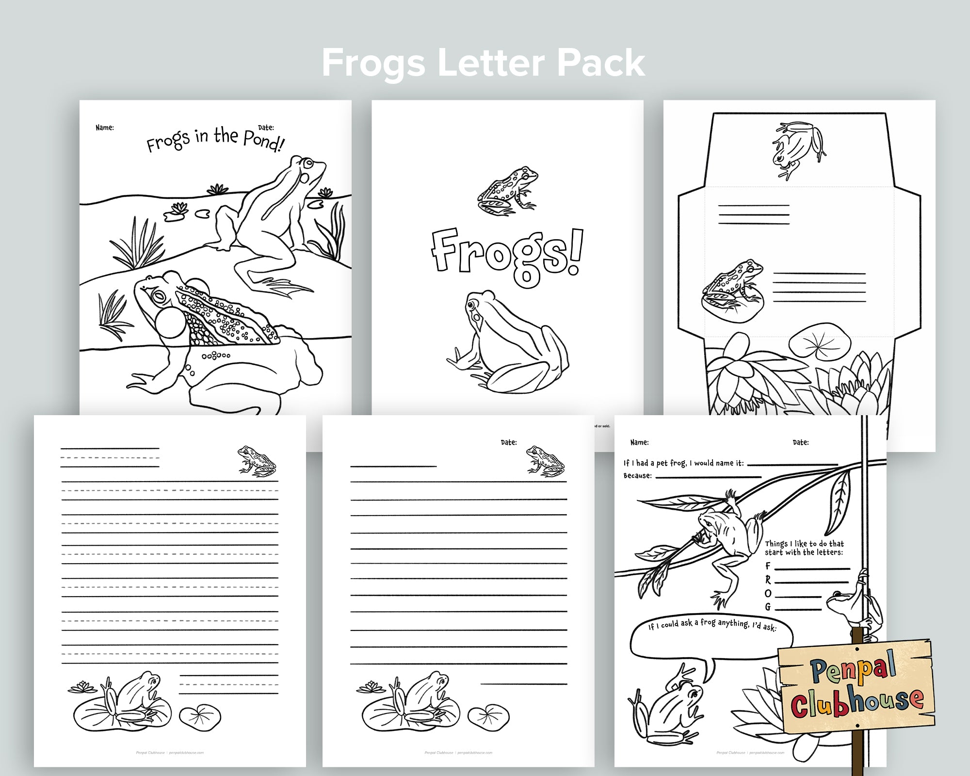 Frog Letter Pack