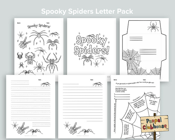 Spooky Spiders Letter Pack