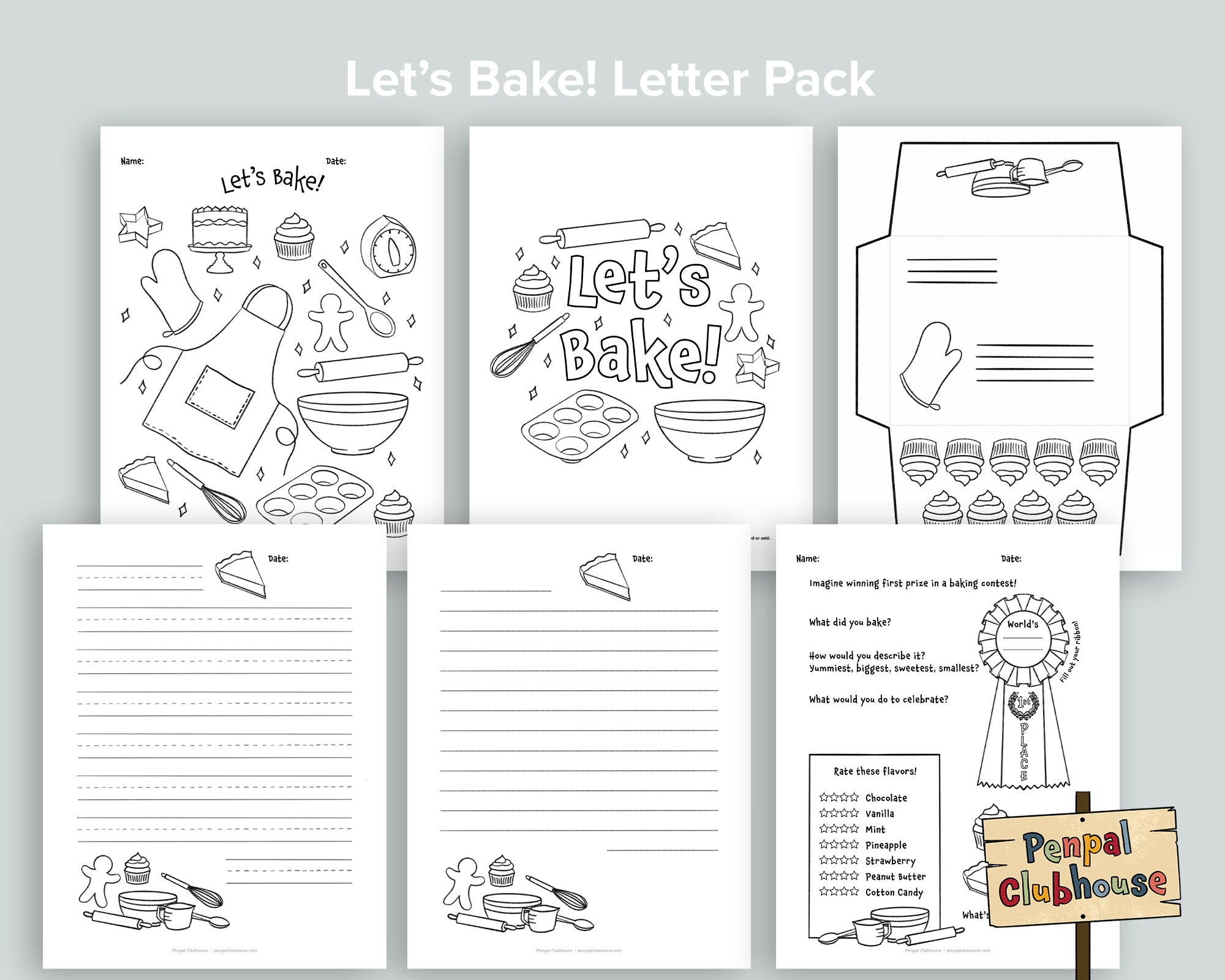 Let's Bake! Letter Pack