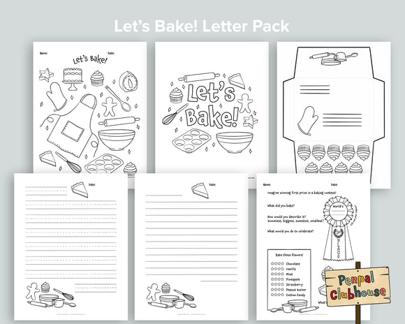 Let's Bake! Letter Pack