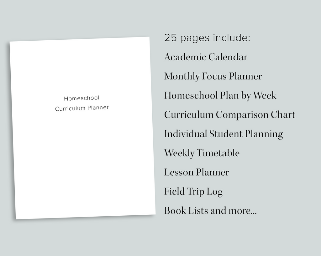 Homeschool Curriculum Planner