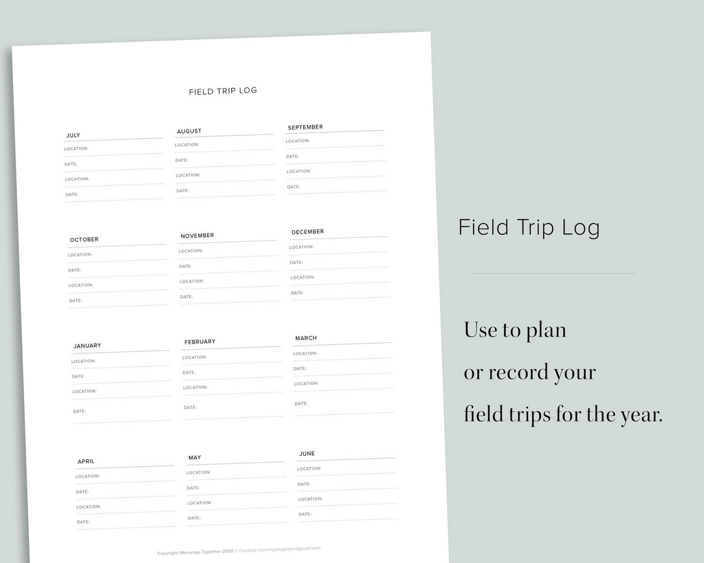 Homeschool Curriculum Planner