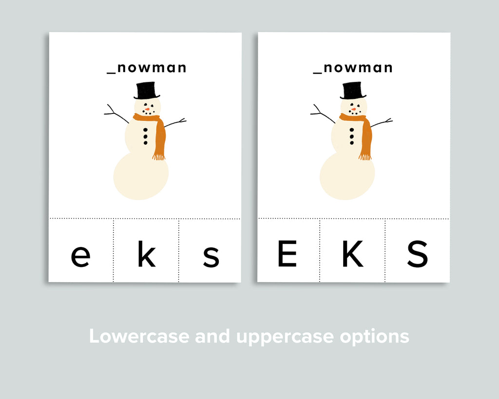 Holiday Beginning Sounds Clip Cards