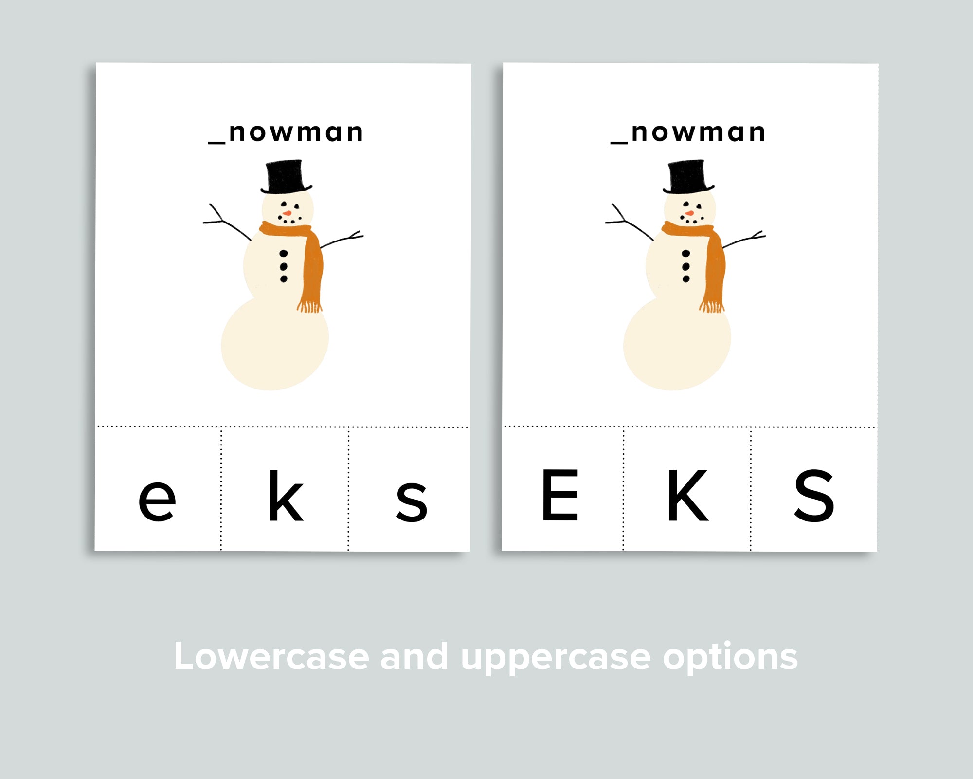 Holiday Beginning Sounds Clip Cards