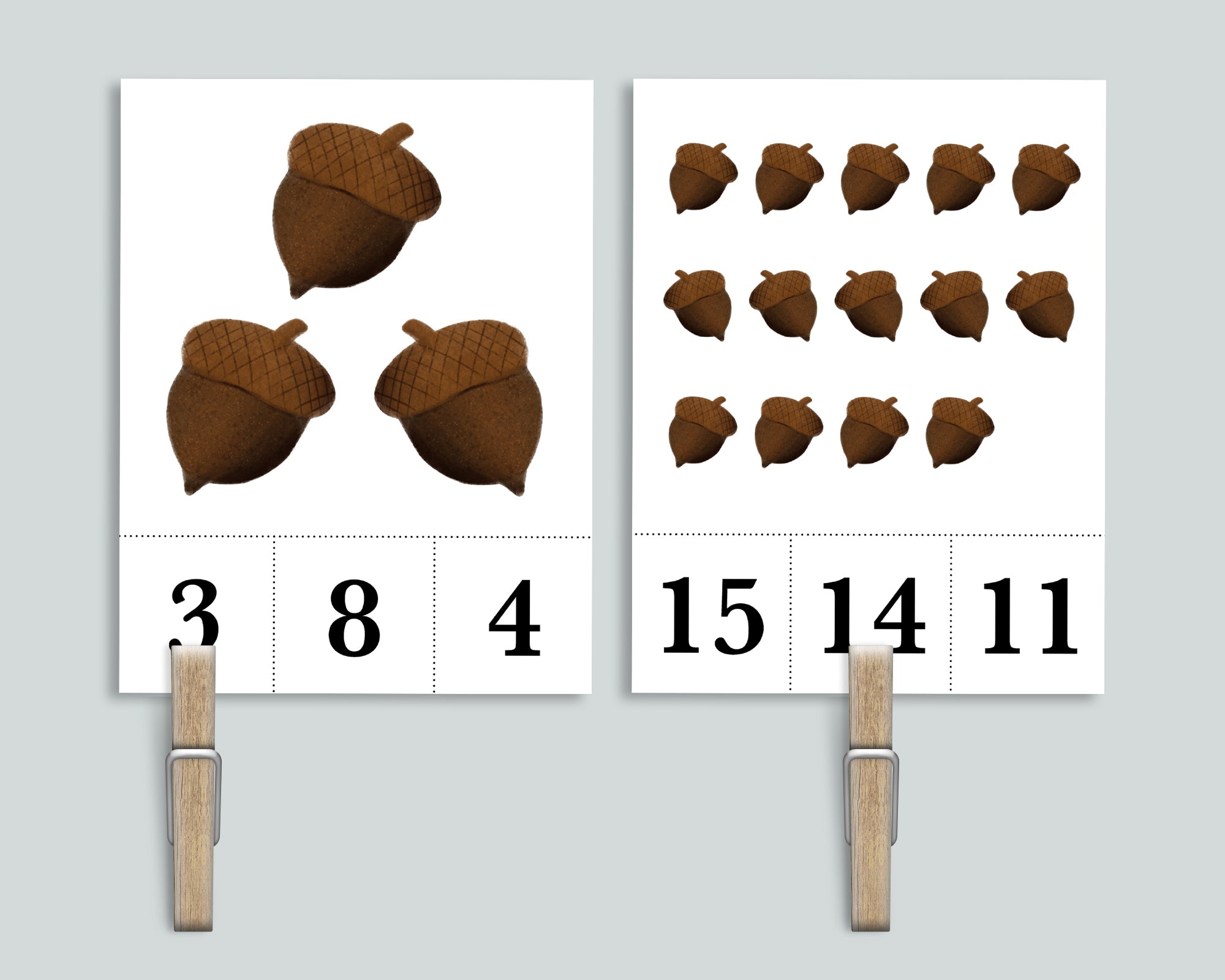 12 Months of Count and Clip Cards