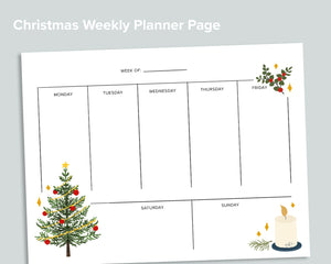 Christmas Weekly Planner Page Freebie