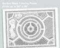 Giant Garden Maze Coloring Poster