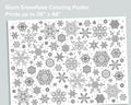 Giant Snowflake Coloring Poster