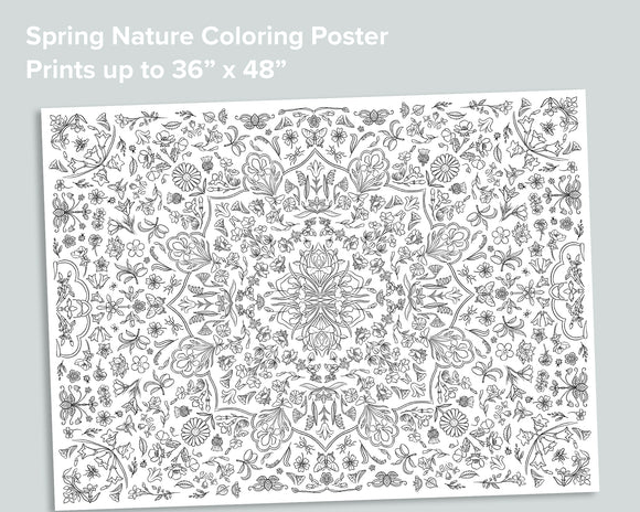 Giant Spring Coloring Poster