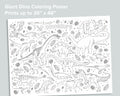 Giant Dino Coloring Poster
